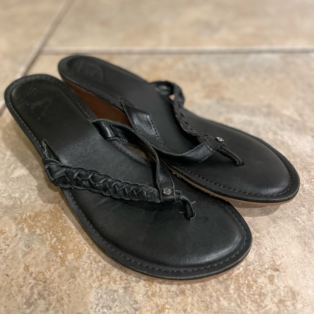 Reef wedge flip flops / braided black 🖤🖤